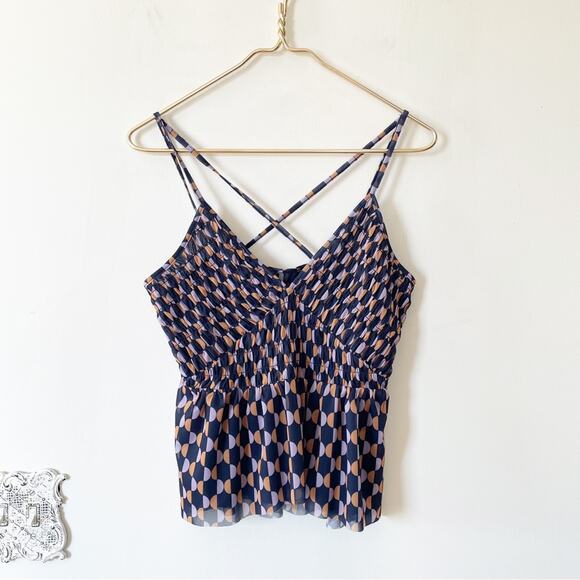 Anthropologie Navy and White Patterned Top - Picture 4 of 7